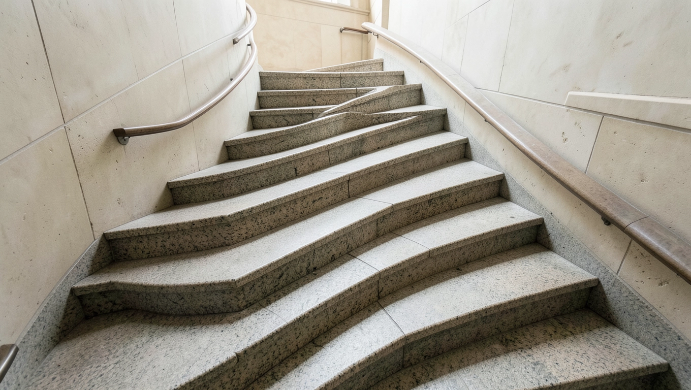 schody wachlarzowe a zabiegowe