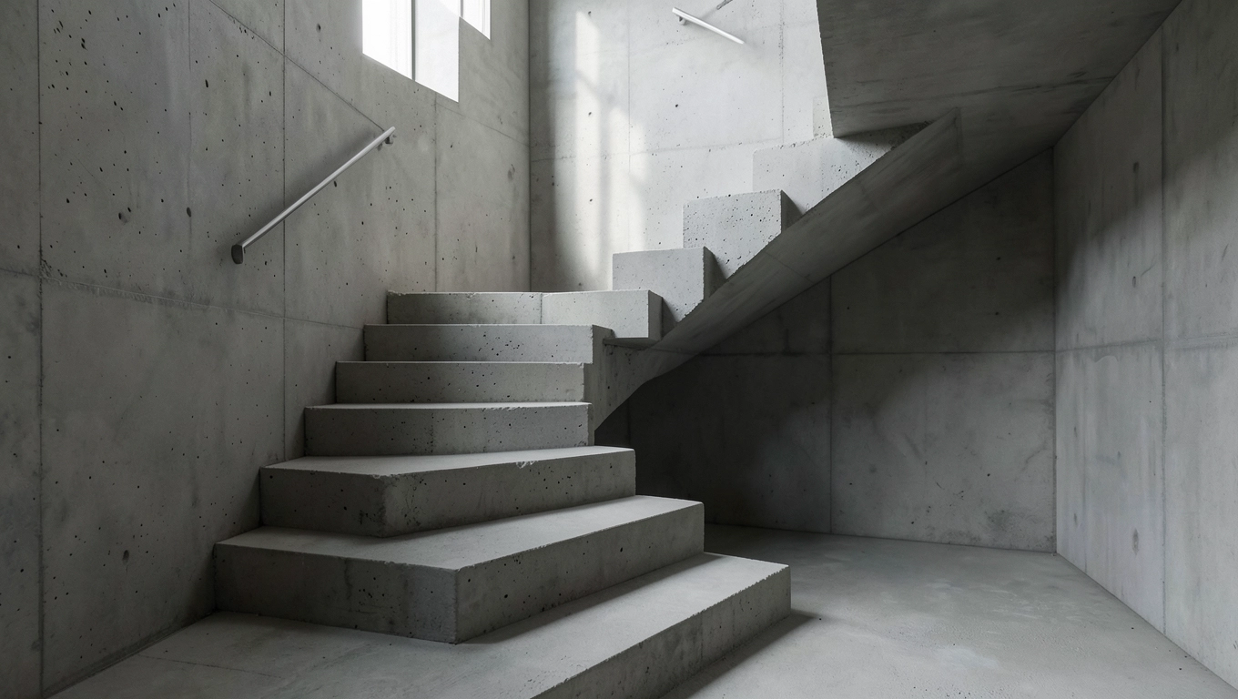 Schody z betonu architektonicznego