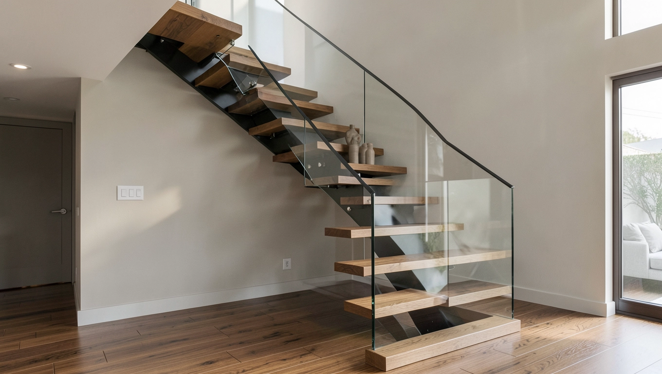 Schody zabiegowe w salonie