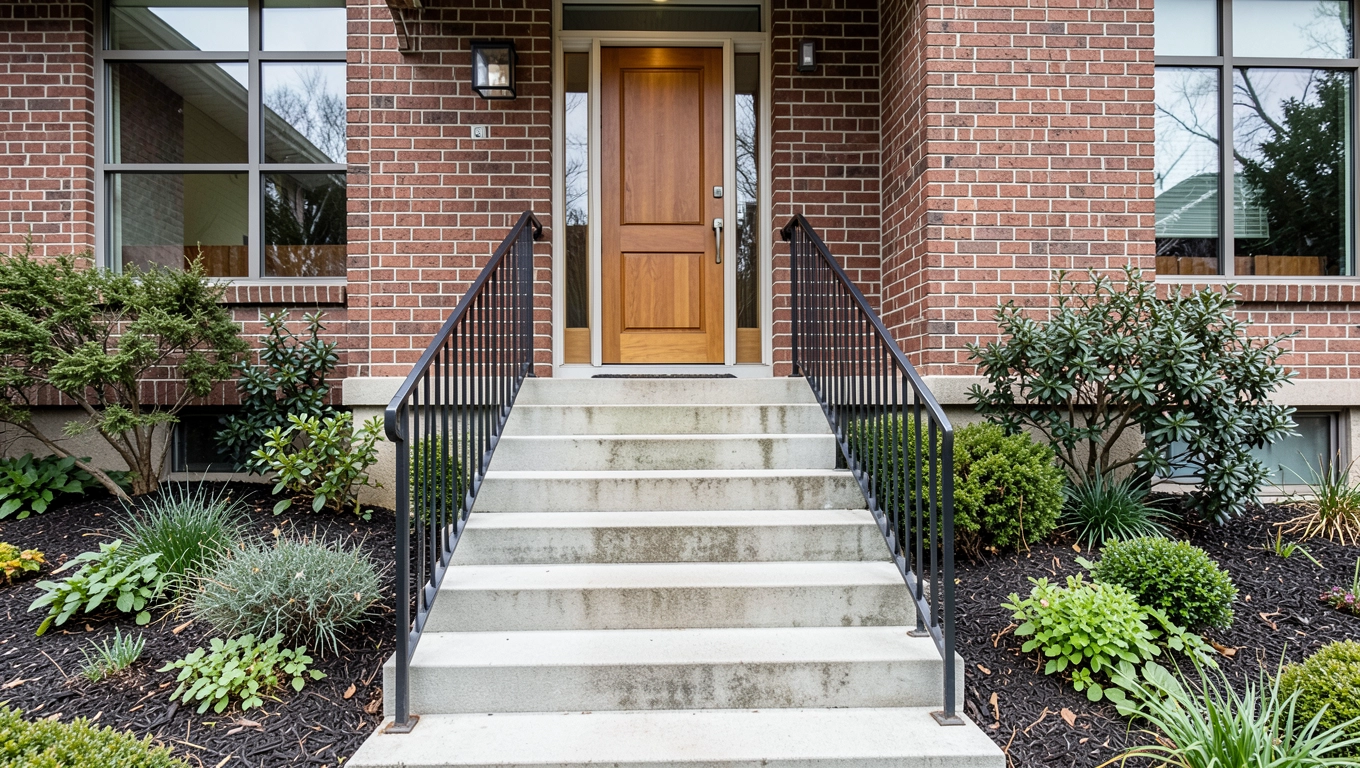 Schody zewnętrzne do domu jednorodzinnego