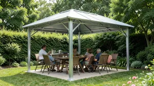 Altana metalowa z dachem