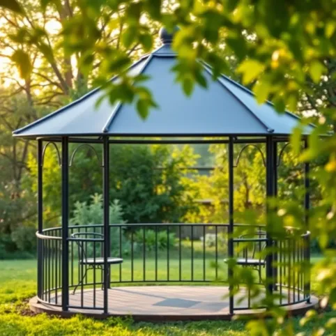 Altana metalowa z dachem
