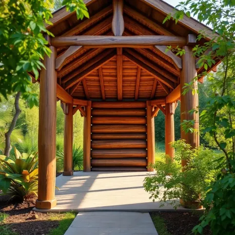 Altana z bali drewnianych