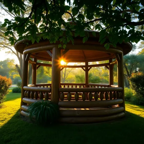 Altana z bali okrągłych