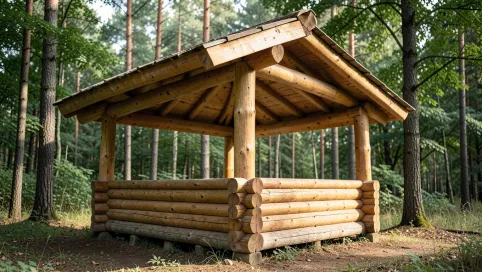 Altana z bali sosnowych