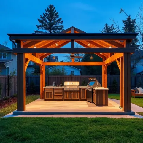 Altana z grillem projekt