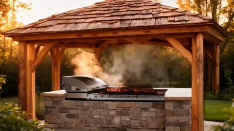 altany ogrodowe drewniane z grillem