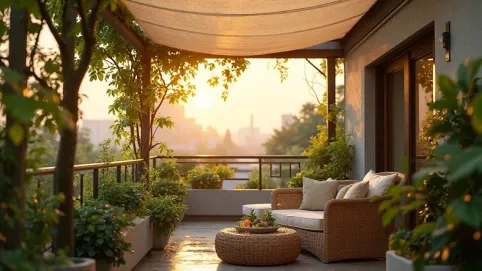 aranzacje pergoli na balkonie