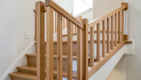 Barierki drewniane na schody dla dzieci