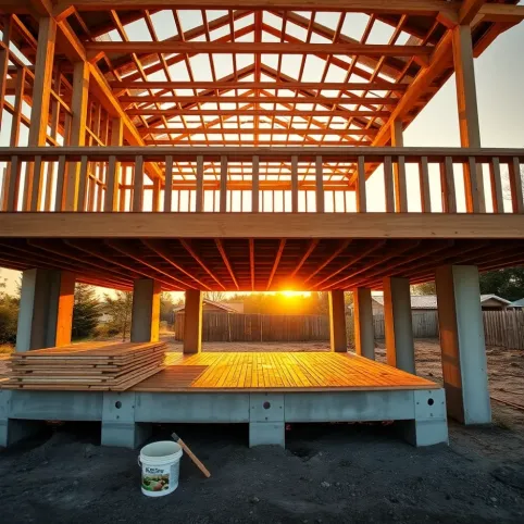 Budowa tarasu na filarach