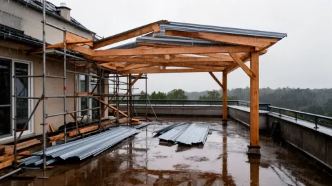 Budowa zadaszenia przy budynku