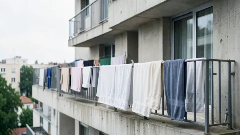 Czy można suszyć pranie na balkonie w bloku