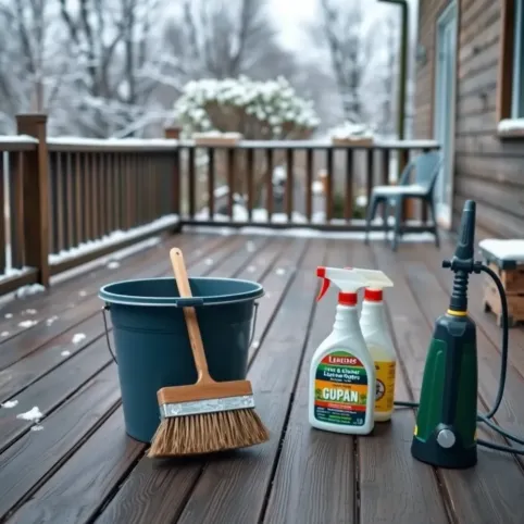 Czym umyć taras drewniany po zimie