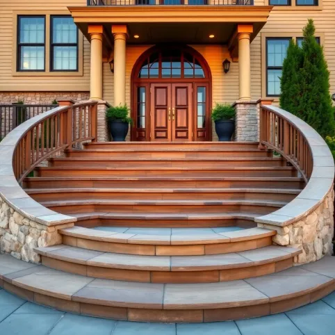 Czym wykończyć schody zewnętrzne półokrągłe