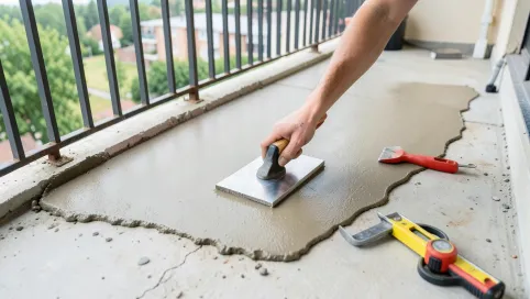 Czym wyrównać posadzkę na balkonie