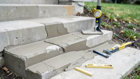 Czym wyrównać schody na zewnątrz