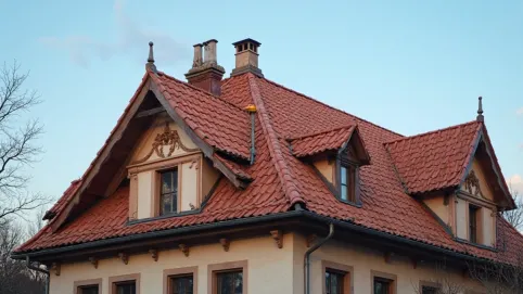 dach dwuspadowy z naczółkami