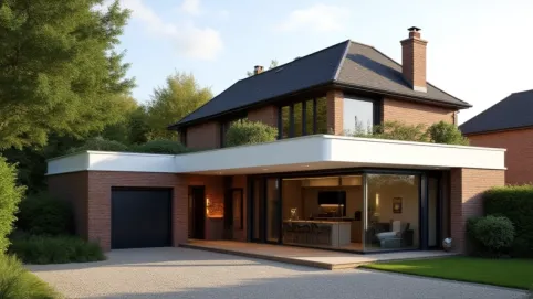 dach jednospadowy z attyką