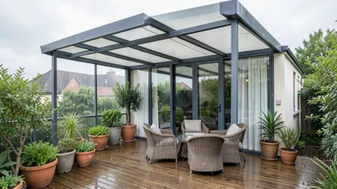 dobudowa tarasu z zadaszeniem