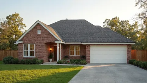 Dom parterowy dach dwuspadowy z garażem