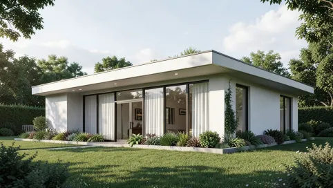 Dom parterowy z płaskim dachem do 120m2