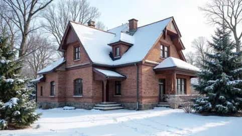 dom piętrowy z dachem dwuspadowym