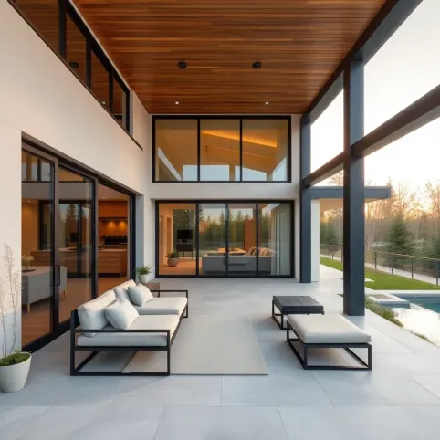 Dom z tarasem zadaszonym