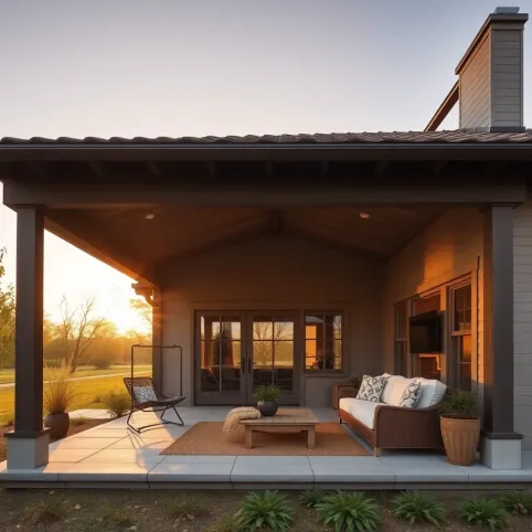 Dom z zadaszonym tarasem projekty