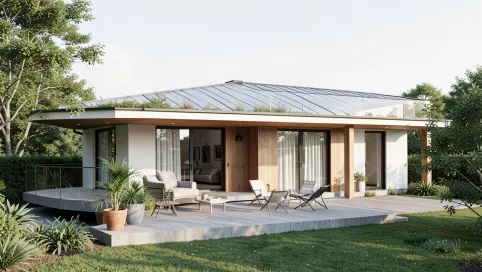 Domy parterowe bez garażu z tarasem