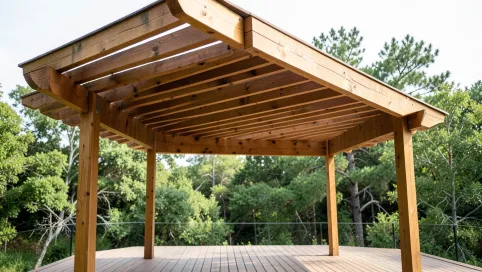 Drewniane zadaszenie tarasu na wymiar