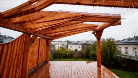 drewniane zadaszenie tarasu warszawa montaż