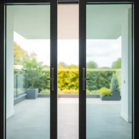 Drzwi tarasowe przesuwne zamykane na klucz