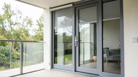 Drzwi tarasowe z roletą zewnętrzna
