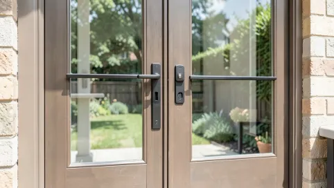 Drzwi tarasowe zamykane na klucz