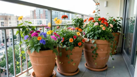 Duże donice na balkon