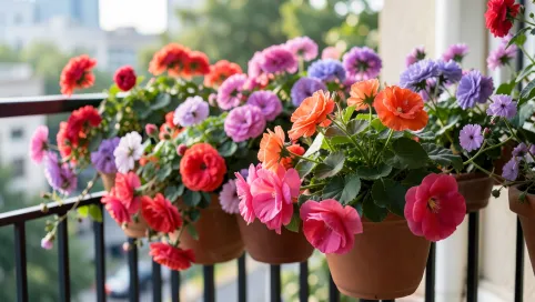 Duże kwiaty na balkon