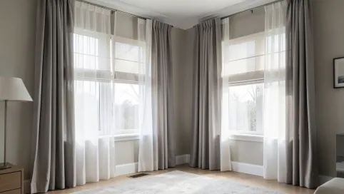 Firany rolety rzymskie do salonu