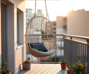 Fotel wiszący na balkon mały