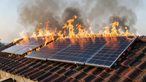 Fotowoltaika na dachu a pożar