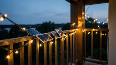 Girlanda solarna na balkon