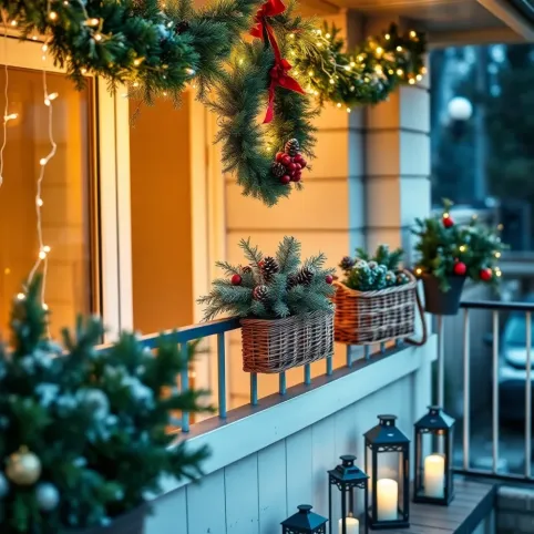Jak ozdobić balkon na Boże Narodzenie