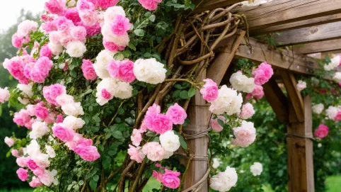 jak prowadzić róże na pergoli