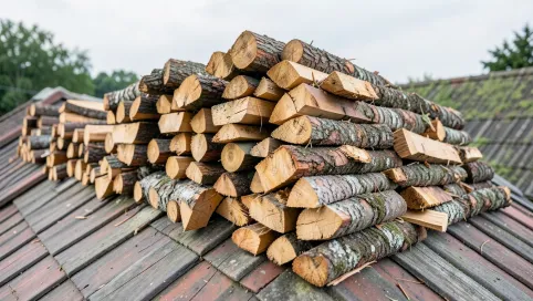 Jak składować drewno na dach