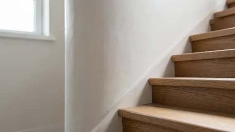 jak wykończyć ścianę przy schodach