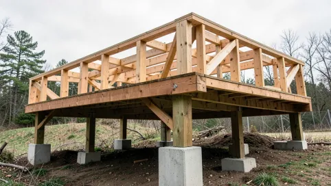 Jak zbudować taras drewniany na słupach