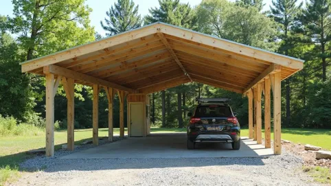 Jak zbudować wiatę z dachem jednospadowym