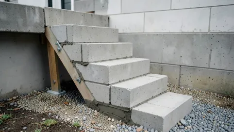 jak zrobić schody z bloczków betonowych