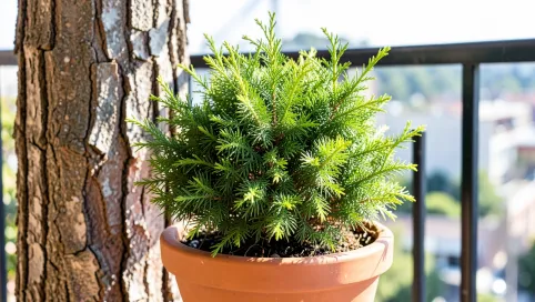 Jałowiec na balkon w donicy