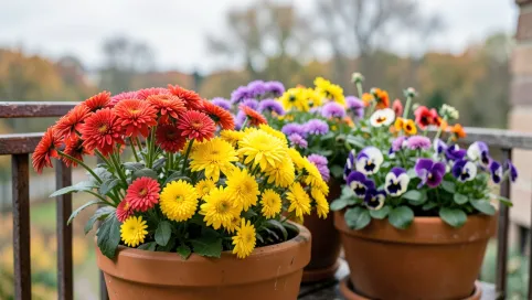Jesienne Kwiaty Na Balkon