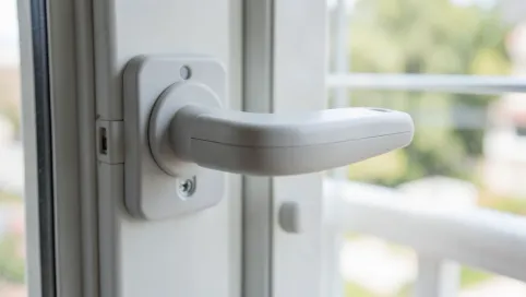 Klamka do drzwi balkonowych plastikowych